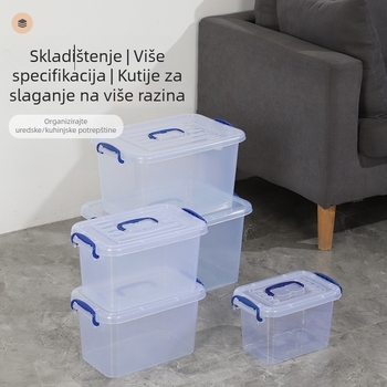 Prozirna plastična kutija za skladištenje igračaka i odjeće, automobilski organizator, velika čvrsta kutija