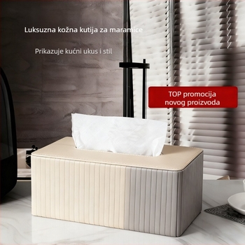 Kožna pravokutna kutija za maramicu za dnevni boravak i hotel, elegantan luksuzan dizajn