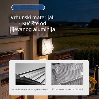 LED vanjska trokutasta zidna svjetiljka, vodootporna, retro američkog stila, za vrt i dvorište