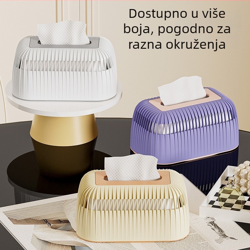 Višefunkcionalna kutija za maramice za dom i stol, moderni minimalistički plastični dizajn s opružnim mehanizmom