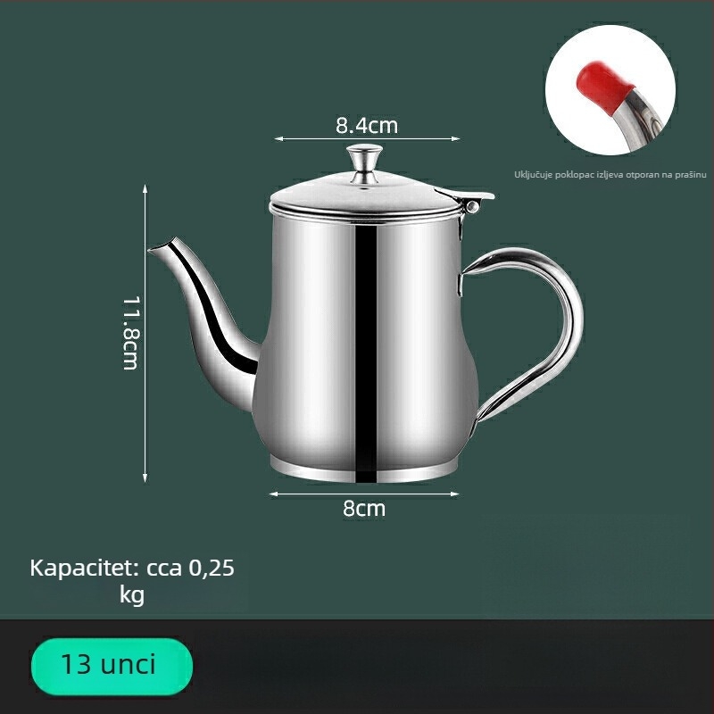 Nehrđajući čelični spremnik za ulje za kućnu upotrebu, otporan na curenje, s filtrom, velikog kapaciteta