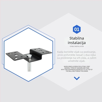 Ojačani audio držač za strop s vijčanom šipkom, za KTV — stropni nosač i zidni nosač