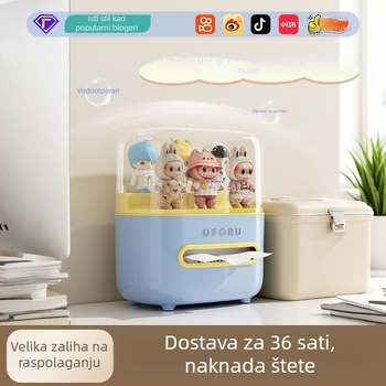 Stolna kutija za maramice, elegantan dizajn, velik kapacitet, višenamjensko skladište za dnevni boravak, zatvoren i otporan na prašinu, dvostruki sloj kutije za maramice
