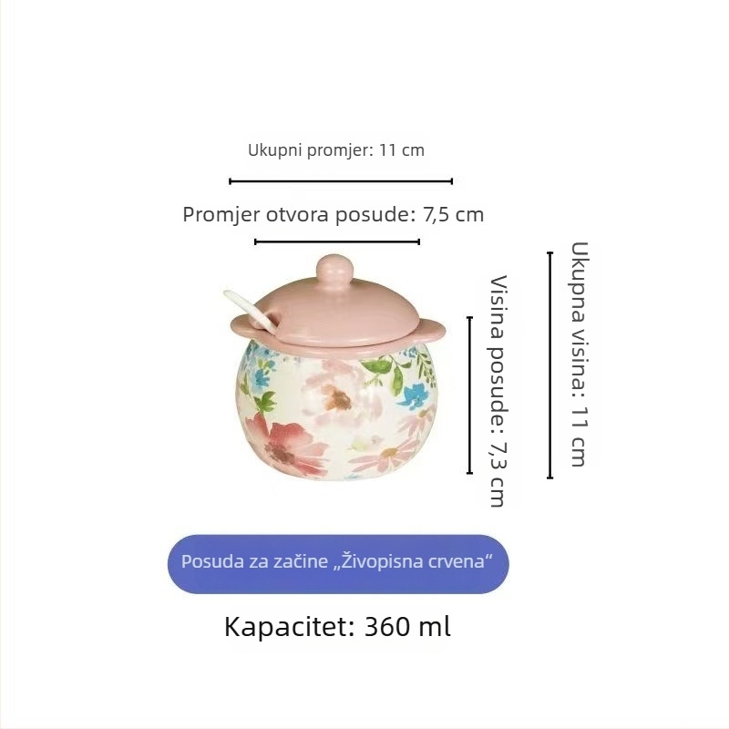 Keramična posuda za začine u kineskom stilu
