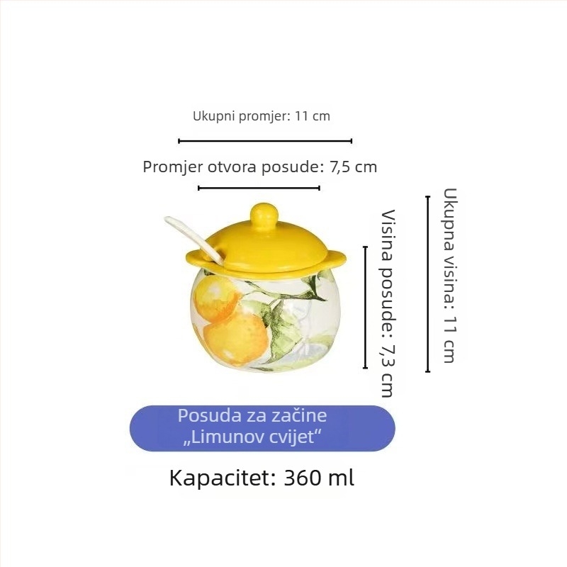 Keramična posuda za začine u kineskom stilu