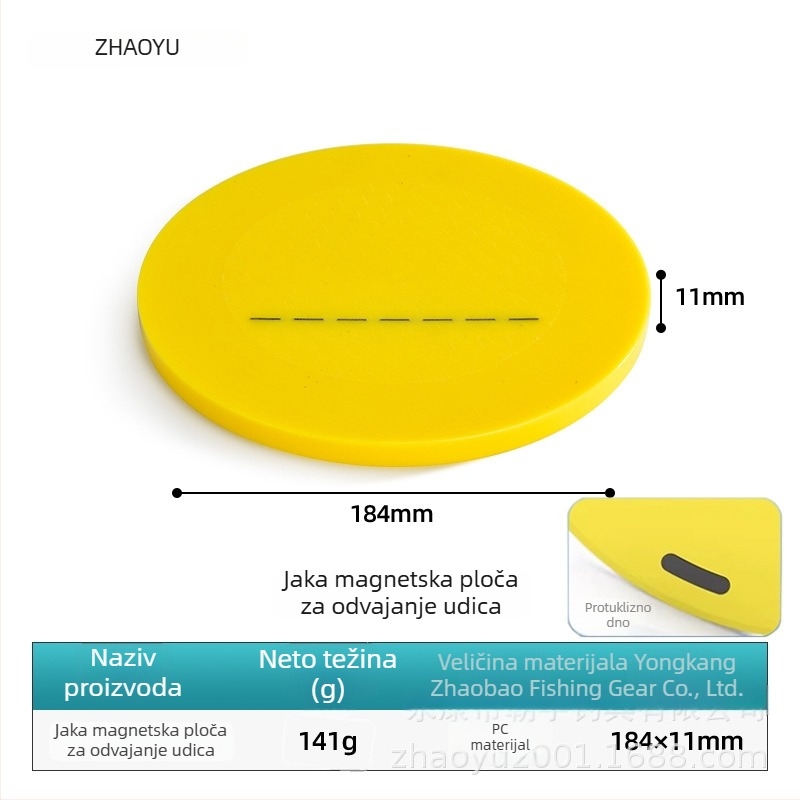 Chaoyu potpuno magnetska posuda za mamce, snažan magnet, univerzalna posuda za mamce za ribolov, vertikalni držač za udice, jednostavna kutija za ribolov, magnetski disk