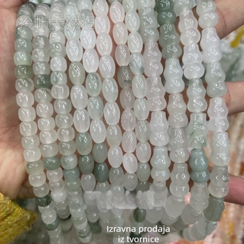 Prirodno ledeno nefritne abakuške perle, Tianšan nefrit za DIY nakit, spacer perle 8 mm, okrugle, poluproizvod