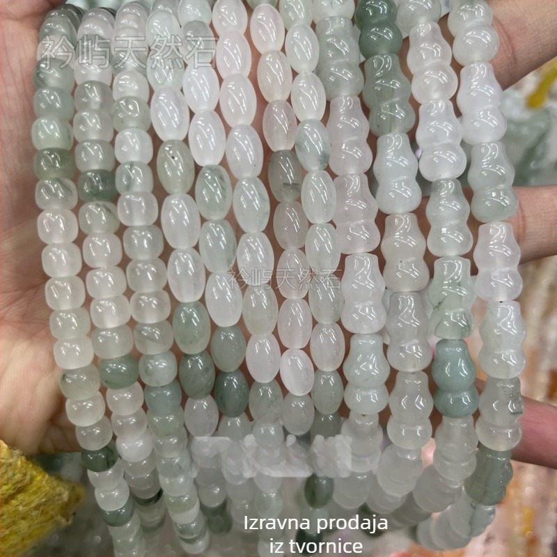 Prirodno ledeno nefritne abakuške perle, Tianšan nefrit za DIY nakit, spacer perle 8 mm, okrugle, poluproizvod