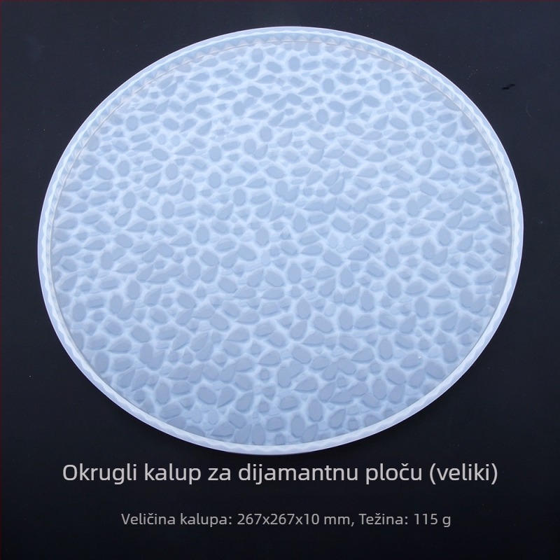 Silikonska kalupa za kristalne ploče smole s dijamantnim oblicima (pravokutni, kvadratni, kružni)