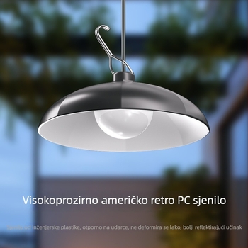 Solarna lampa s tajmerom za unutarnji dvorište, atmosferska kamping rasvjeta, vodootporna LED zidna i viseća svjetiljka