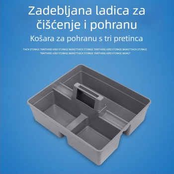 Plava velika košara za pohranu alata za čišćenje i kućanstva