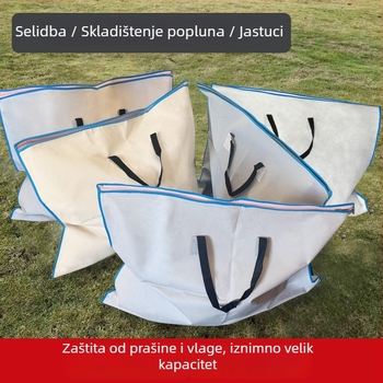 Torba za pohranu odjeće i pokrivača, velik kapacitet, otporna na vlagu, putna torba sa zatvaračem, prijenosna