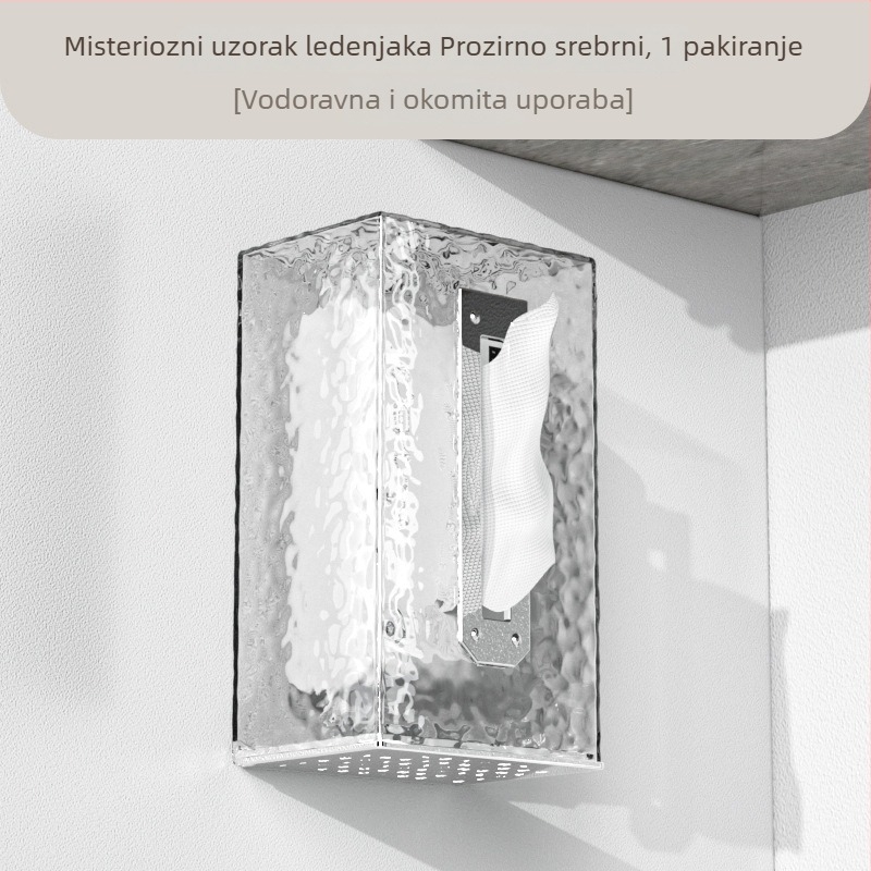 Zidna kutija za maramice bez bušenja — skladištenje maramica za lice i toaletnog papira, kupaonica i kuhinja