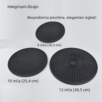 Okrugli čvrsti višenamjenski stalak za izložbe s rotirajućom bazom i plastičnim rotirajućim tanjurom za kućnu upotrebu