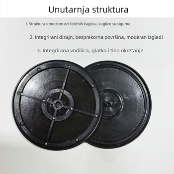 Okrugli čvrsti višenamjenski stalak za izložbe s rotirajućom bazom i plastičnim rotirajućim tanjurom za kućnu upotrebu