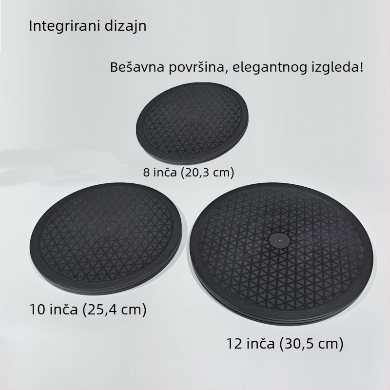 Okrugli čvrsti višenamjenski stalak za izložbe s rotirajućom bazom i plastičnim rotirajućim tanjurom za kućnu upotrebu