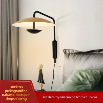 Zidna svjetiljka s talijanskim uzorkom drveta, nordijski minimalistički dizajn, pogodna za spavaću sobu, dnevni boravak i hodnik.