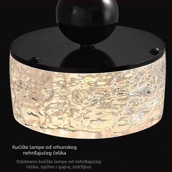 Nova minimalistička zidna lampa uz krevet s visećim kabelom, moderan dnevni boravak i spavaća soba, luksuzno osvjetljenje