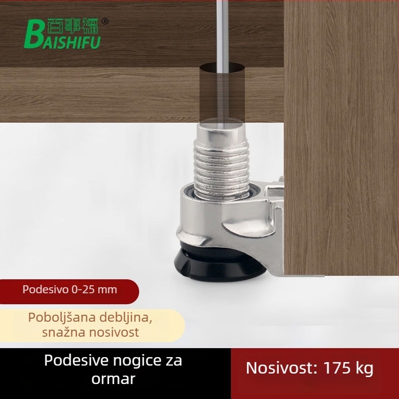 Teški garderobni ormar s podesivim nivelacijskim nogicama i protukliznim podlogama