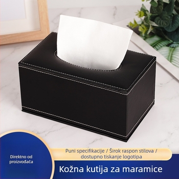 Kožna kutija za maramice za hotel, dom i automobil — vodootporna, ispis logotipa, reklamni dar