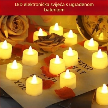 Topla bijela LED masažna svijeća za Valentinovo, prosidbu, dekor sobe za vjenčanje i rođendan, romantična večera uz svijeće