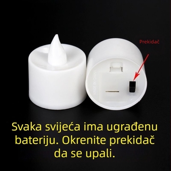 Topla bijela LED masažna svijeća za Valentinovo, prosidbu, dekor sobe za vjenčanje i rođendan, romantična večera uz svijeće
