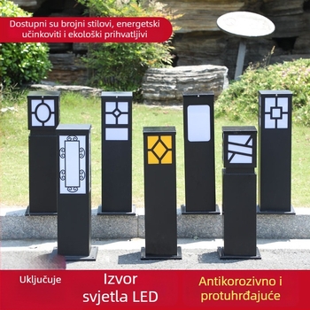 LED solarna vanjska lampica za travnjak, kineskog stila, IP65, rasvjeta krajolika za vrt, vilu i park