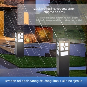 LED solarna vanjska lampica za travnjak, kineskog stila, IP65, rasvjeta krajolika za vrt, vilu i park