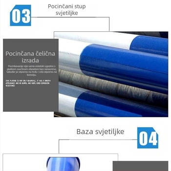 Solarna ulična svjetiljka za vanjsku upotrebu, LED senzor za pokret, vodootporna zidna svjetiljka za dvorište