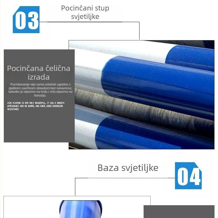 Solarna ulična svjetiljka za vanjsku upotrebu, LED senzor za pokret, vodootporna zidna svjetiljka za dvorište
