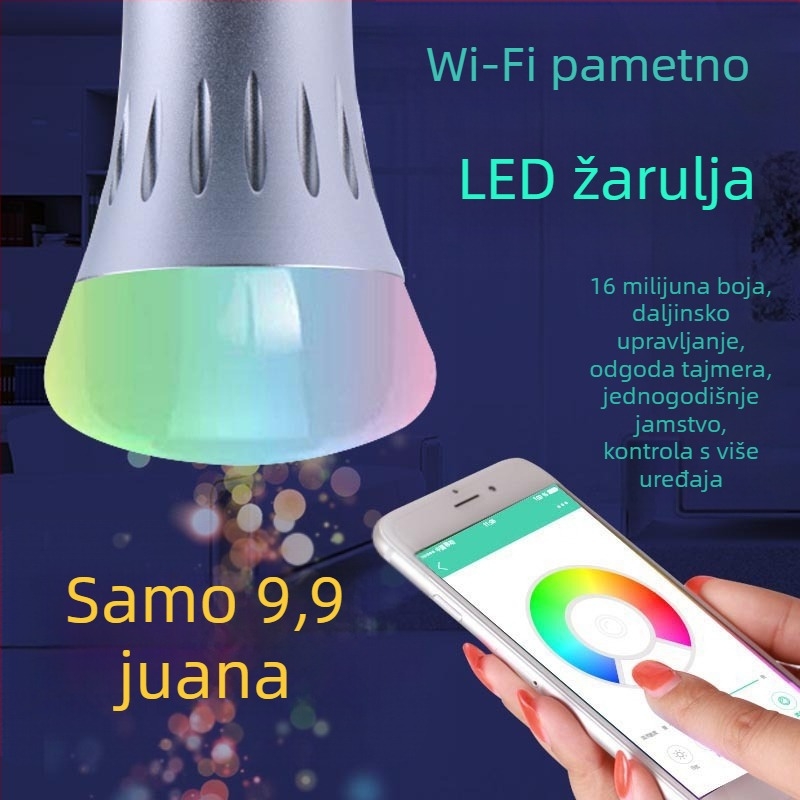 WiFi pametna LED žarulja RGBW, svijeća i spot rasvjeta, E27 priključak, prigušivanje, glasovno upravljanje Alexa