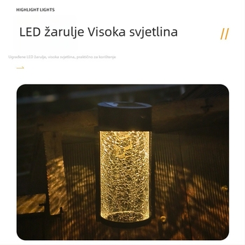 Solarna lampa za vrt i dvorište, vodootporna viseća svjetiljka za balkon; dekorativna noćna svjetiljka i vanjska zidna svjetiljka u stilu vile.