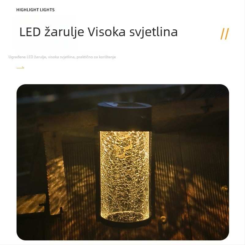 Solarna lampa za vrt i dvorište, vodootporna viseća svjetiljka za balkon; dekorativna noćna svjetiljka i vanjska zidna svjetiljka u stilu vile.