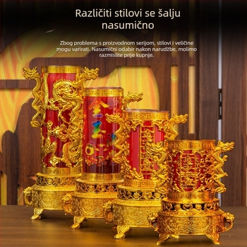 Kristalne svijeće za Buda, bezdimne maslene lampe, crvene svijeće otporne na vjetar za kućni hram i useljenje
