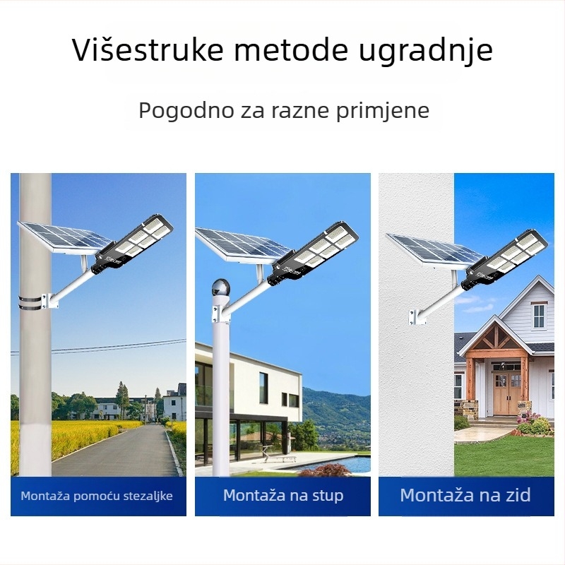 Solarna zidna svjetiljka za vanjsku upotrebu, vodootporna dvorišna svjetiljka sa senzorom pokreta, visoke snage solarna ulična svjetiljka