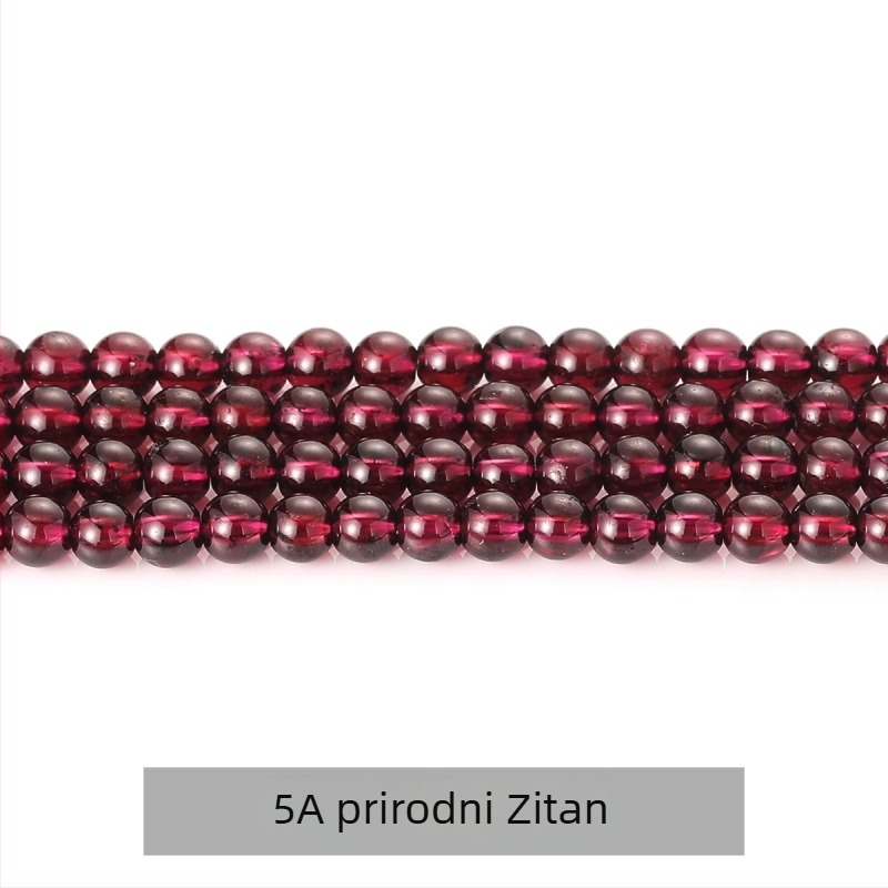 Granat slobodne perle, vinsko crvene, okrugle 4 mm, komponente za narukvicu DIY nakit