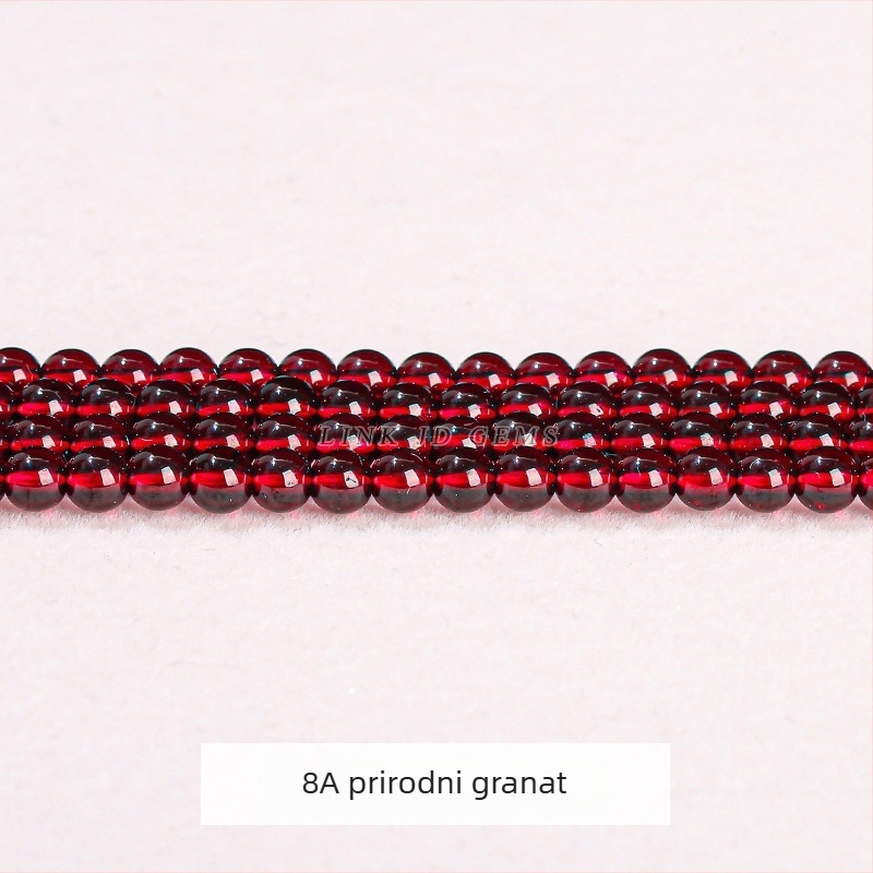 Granat slobodne perle, vinsko crvene, okrugle 4 mm, komponente za narukvicu DIY nakit