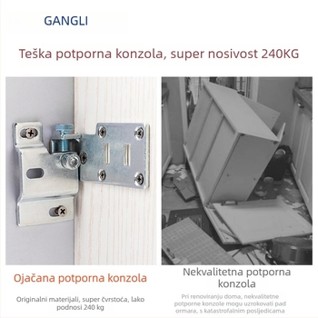 Prilagodljivi skriveni nosač za zidne ormariće