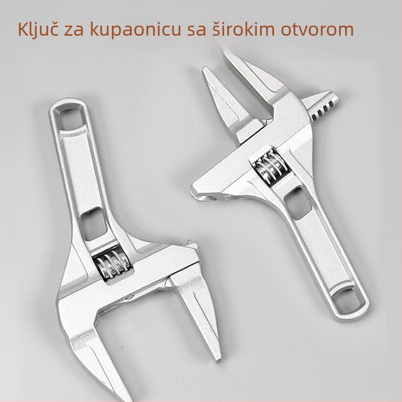 Prilagodljivi vodoinstalacijski ključ od aluminijske legure, otvor 6-68 mm, kratka drška