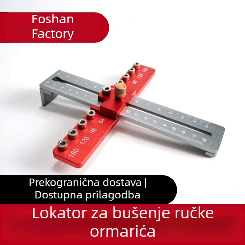 Alat od nehrđajućeg čelika za bušenje ručice ormarića i montažu – višenamjenski lokator ručice