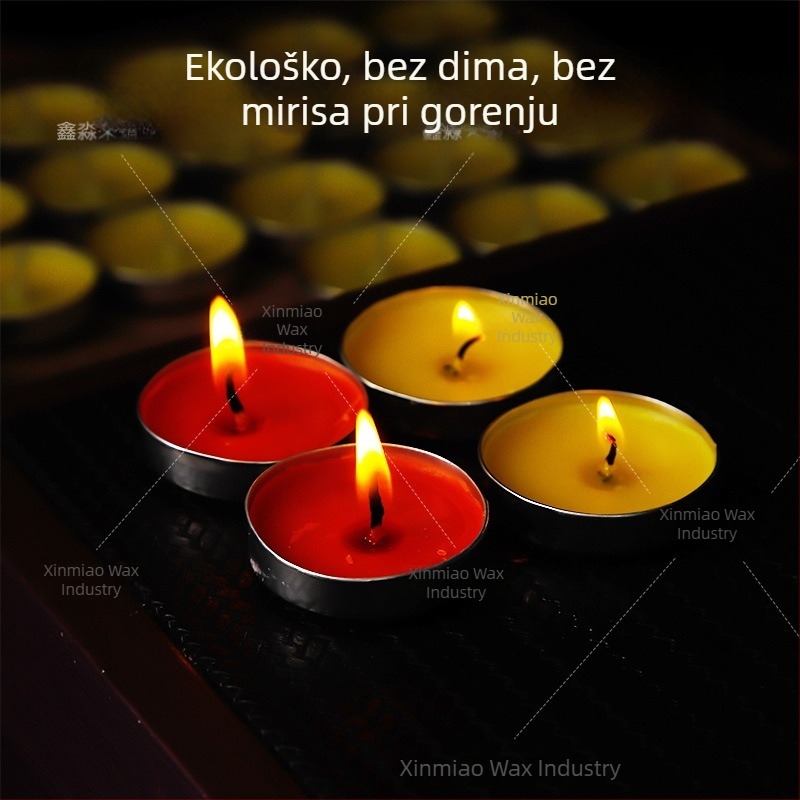 Lampa od ghee za budističke ponude, bezdimna, 4-satno sagorijevanje, 100 komada, aluminijsko kućište
