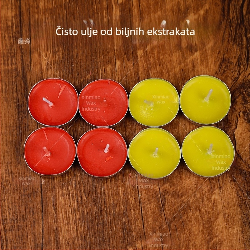 Lampa od ghee za budističke ponude, bezdimna, 4-satno sagorijevanje, 100 komada, aluminijsko kućište