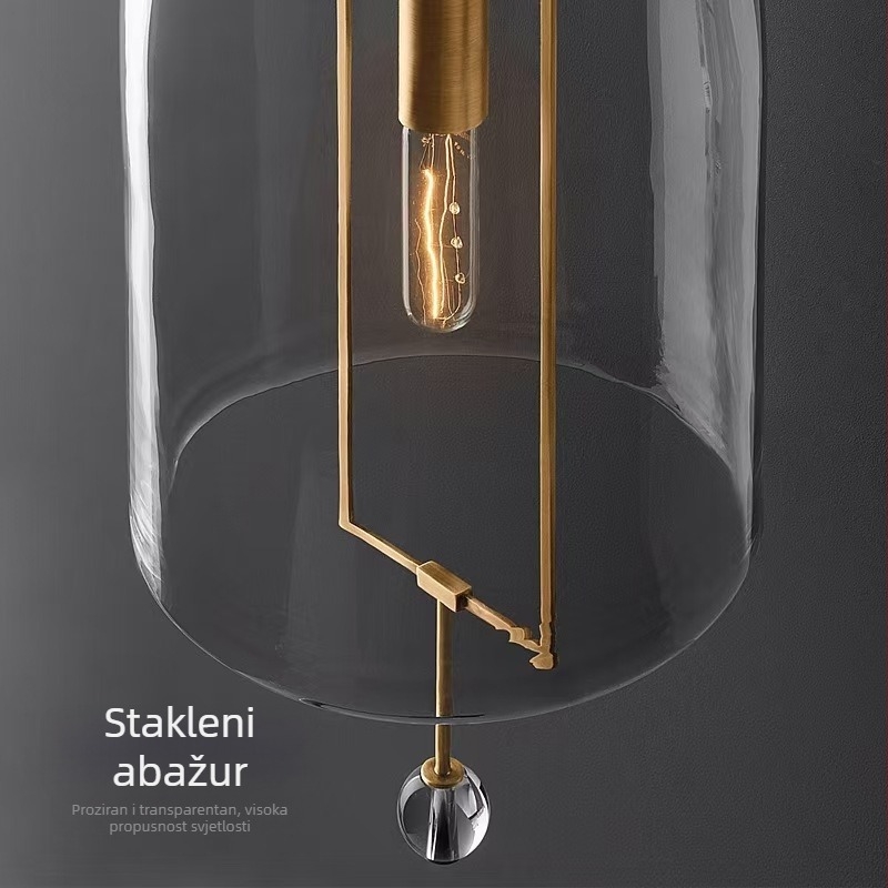 Staklena zidna lampa s modernim dizajnom, američki stil, za dnevni boravak i spavaću sobu