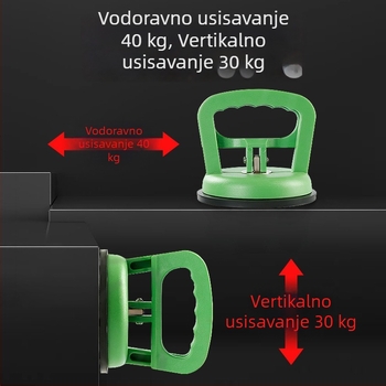 Staklena vakuumska daska za podizanje s snažnim usisom, čvrst dizajn, teški kompaktni alat za pločice i staklo