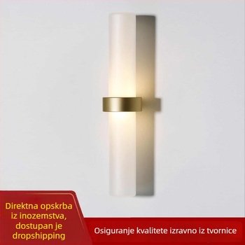 Zidna lampa u skandinavskom minimalističkom stilu sa staklenim sjenilom za dnevni boravak, hodnik, stubište i spavaću sobu