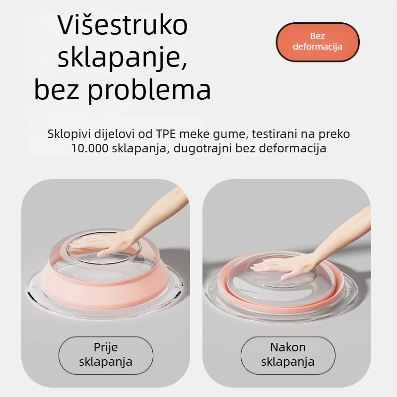Sklopiva plastična posuda za pranje i tuširanje, prozirna, velika, za studentski dom i kućnu upotrebu, kadica za bebe