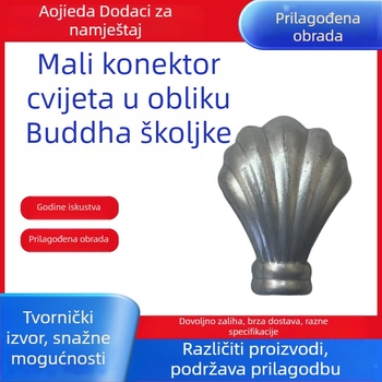 Željezni dekorativni hardver za krevet, metalni dodaci za krevet, konektori s motivom Budine ruke i školjkastih cvjetova