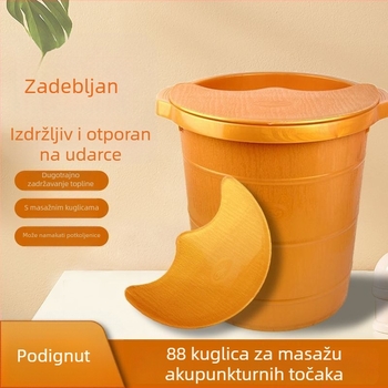Debljasti plastični kadu za stopala s masažom, otporan na lomljenje, visok dizajn za pranje iznad potkoljenice