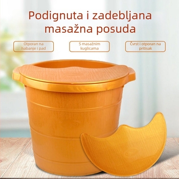 Debljasti plastični kadu za stopala s masažom, otporan na lomljenje, visok dizajn za pranje iznad potkoljenice
