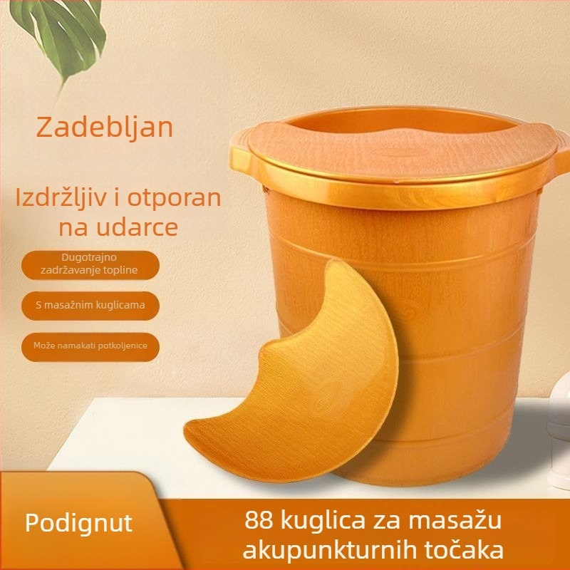 Debljasti plastični kadu za stopala s masažom, otporan na lomljenje, visok dizajn za pranje iznad potkoljenice